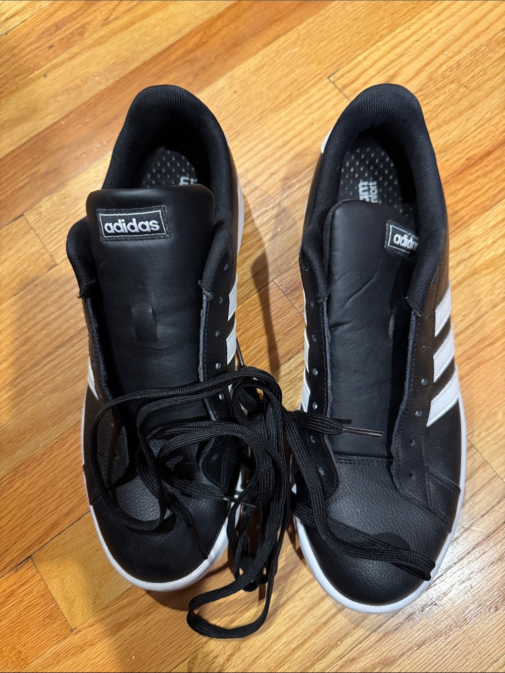 adidas Black and White Low-Top Sneakers Sz 12